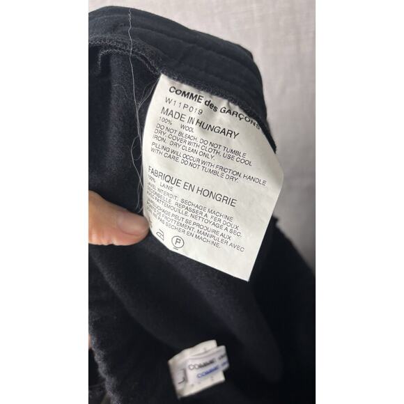 Comme Des Garcons Wool Pants Size L Wide Crop Leg - Picture 6 of 11